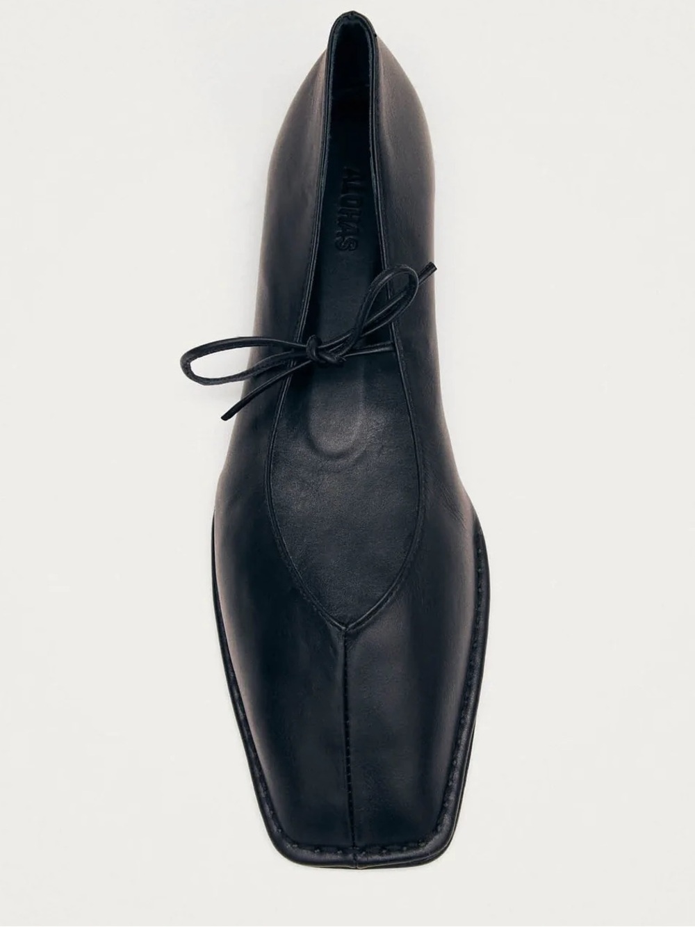 Aloha Sway Black Leather Ballet Flat - Picture 2 of 3